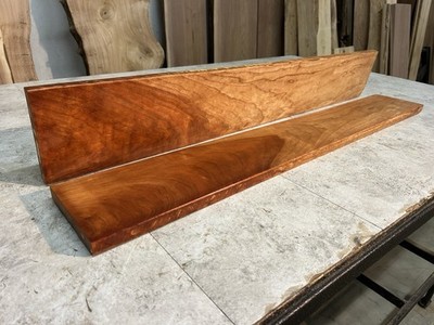 44.5 Inch Long 2 Pack Reclaimed Cherry Wood/Cherry Boards/Kiln Dried Rustic Cherry Shelves Part #H-274