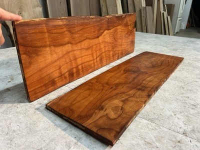 29.25 Inch Long 2 Pack Reclaimed Sweet Cherry Wood/Cherry Boards/Kiln Dried Curly Cherry Shelves Part #I-274