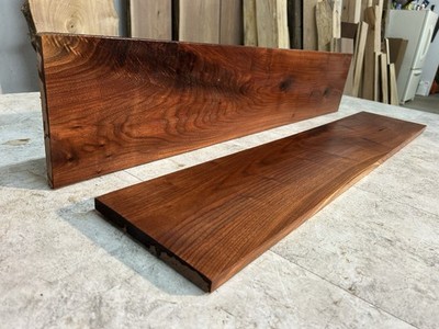 45.25 Inch Long 2 Pack Walnut Wood/Walnut Shelves/Kiln Dried Reclaimed Shelf Wood/Lumber Part #K-274