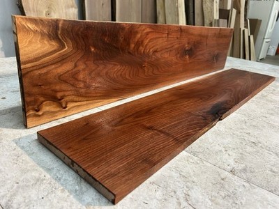 45 Inch Long 2 Pack Walnut Wood/Walnut Shelves/Kiln Dried Reclaimed Shelf Wood/Lumber/Boards Part #L-274