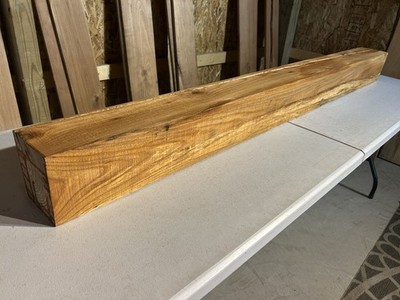 75 Inch Reclaimed Solid Elm Wood Fireplace Mantel Beam - Kiln Dried Mantlepiece Q-274