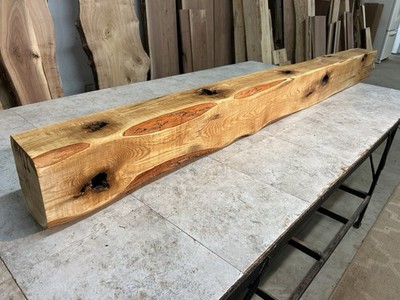 88 Inch Long Rustic Sassafras Mantel Beam - Hardwood Beam Part #W-274