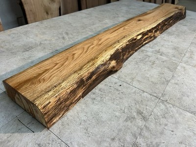 62 Inch Rustic Figured Oak Wood Fireplace Mantel - Kiln Dried Mantle Part #B-275