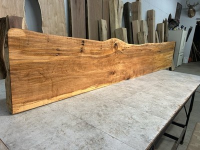 94.25 Inch Spalted Live Edge Maple Wood Fireplace Mantel Part #H-275