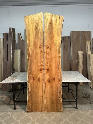 101 Inch Matched Maple Wood Slabs - Spalted Curly Wood - Epoxy Live Edge Dining Table Wood K-275