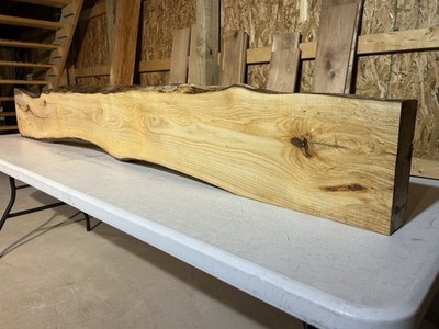 84.75 inch live edge ash fireplace mantel kiln dried solid wood beam 