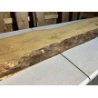 84.75" kiln dried solid ash live edge mantel beam full length view 