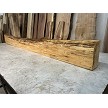 Live edge ash fireplace mantel showing wormy edges and natural figure A-275 