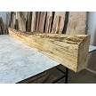 84 inch kiln dried live edge ash mantel beam side view 