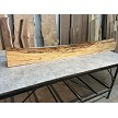 Side view of 84 inch kiln dried live edge mantel beam 