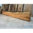 62 inch kiln dried live edge oak mantel beam side view 