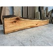 62" kiln dried rustic oak live edge mantel beam full length view 