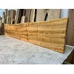 Side view of 91.25 inch kiln dried live edge maple mantel beam 